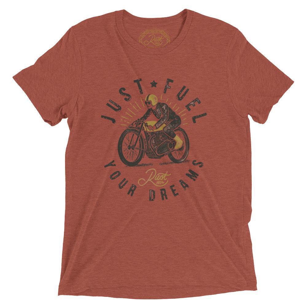 Just Fuel Your Dreams T-Shirt In Vintage Clay