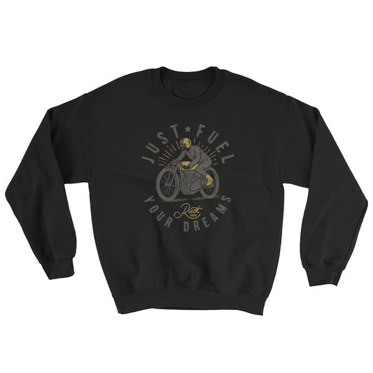 Just Fuel Your Dreams Sweatshirt In Black