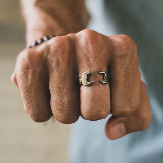 Torque Ring In Aged Silver