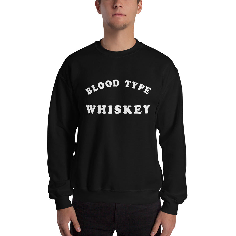 Blood Type Whiskey Sweatshirt In Black